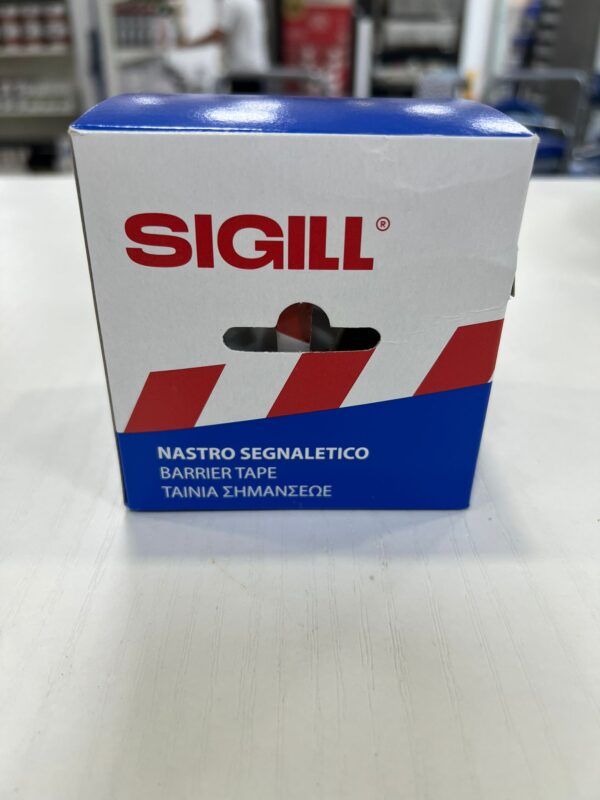 SIGILL NASTRO SEGNALETICO BIANCO/ROSSO 200MT
